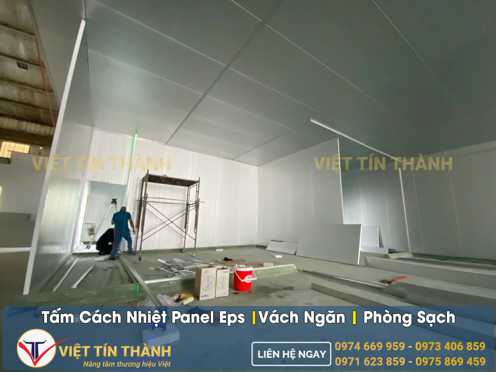 thi công phòng sạch bằng tấm panel eps